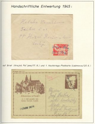 POSTBEGINN AUF SLOWAKISCHEM GEBIET AM 1945 – Blatt 39
