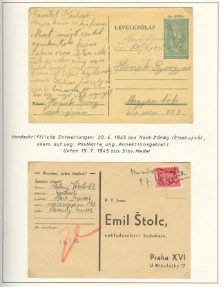 POSTBEGINN AUF SLOWAKISCHEM GEBIET AM 1945 – Blatt 40