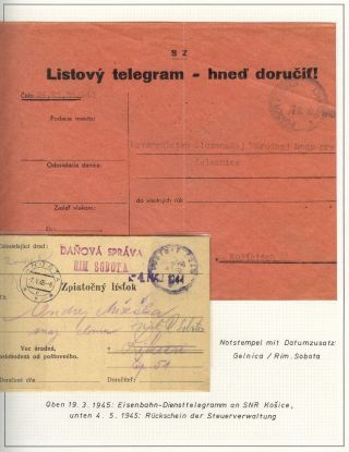 POSTBEGINN AUF SLOWAKISCHEM GEBIET AM 1945 – Blatt 48