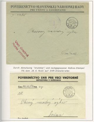POSTBEGINN AUF SLOWAKISCHEM GEBIET AM 1945 – Blatt 50