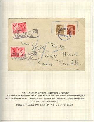 POSTBEGINN AUF SLOWAKISCHEM GEBIET AM 1945 – Blatt 51