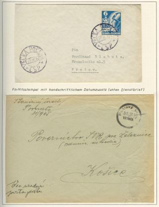POSTBEGINN AUF SLOWAKISCHEM GEBIET AM 1945 – Blatt 52