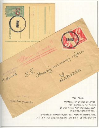 POSTBEGINN AUF SLOWAKISCHEM GEBIET AM 1945 – Blatt 53