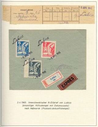 POSTBEGINN AUF SLOWAKISCHEM GEBIET AM 1945 – Blatt 57