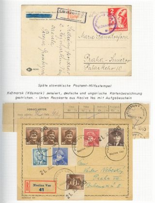 POSTBEGINN AUF SLOWAKISCHEM GEBIET AM 1945 – Blatt 58