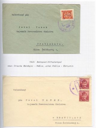 POSTBEGINN AUF SLOWAKISCHEM GEBIET AM 1945 – Blatt 60