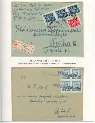 POSTBEGINN AUF SLOWAKISCHEM GEBIET AM 1945 – Blatt 61