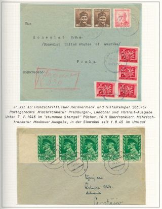 POSTBEGINN AUF SLOWAKISCHEM GEBIET AM 1945 – Blatt 63