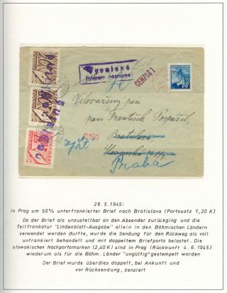 OPENING OF POSTAL OPERATIONS ON SLOVAK TERRITORY IN 1945 – sheet 71