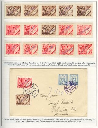 OPENING OF POSTAL OPERATIONS ON SLOVAK TERRITORY IN 1945 – sheet 75