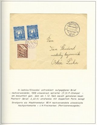 OPENING OF POSTAL OPERATIONS ON SLOVAK TERRITORY IN 1945 – sheet 77
