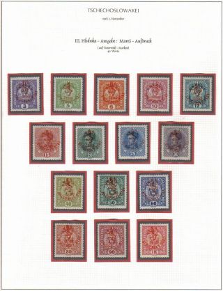 CZECHOSLOVAKIA: 1. REPUBLIC (1918-1939) IN THE MIRROR ITS STAMPS – sheet 9