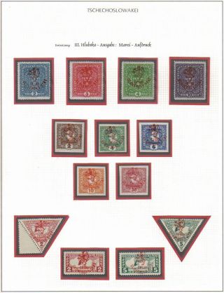 CZECHOSLOVAKIA: 1. REPUBLIC (1918-1939) IN THE MIRROR ITS STAMPS – sheet 10