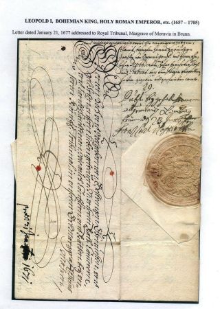 PRE-STAMP MAIL ON FUTURE CZECHOSLOVAK TERRITORY 1564-1850 – sheet 8