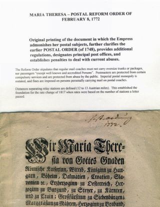 PRE-STAMP MAIL ON FUTURE CZECHOSLOVAK TERRITORY 1564-1850 – sheet 10