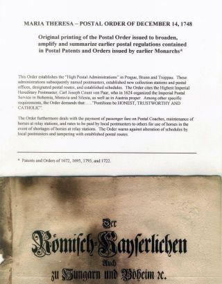 PRE-STAMP MAIL ON FUTURE CZECHOSLOVAK TERRITORY 1564-1850 – sheet 12