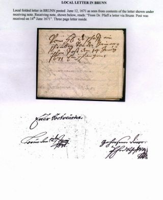 PRE-STAMP MAIL ON FUTURE CZECHOSLOVAK TERRITORY 1564-1850 – sheet 22