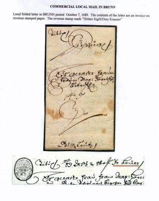 PRE-STAMP MAIL ON FUTURE CZECHOSLOVAK TERRITORY 1564-1850 – sheet 24