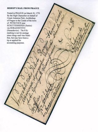PRE-STAMP MAIL ON FUTURE CZECHOSLOVAK TERRITORY 1564-1850 – sheet 32