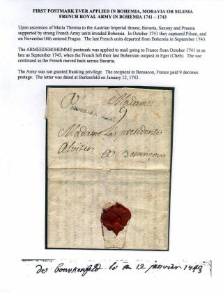 PRE-STAMP MAIL ON FUTURE CZECHOSLOVAK TERRITORY 1564-1850 – sheet 36