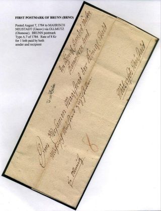 PRE-STAMP MAIL ON FUTURE CZECHOSLOVAK TERRITORY 1564-1850 – sheet 41