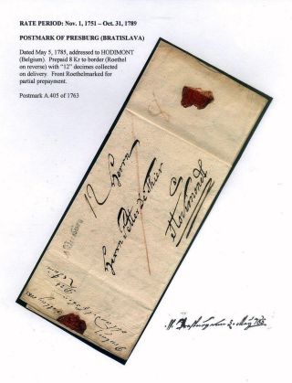 PRE-STAMP MAIL ON FUTURE CZECHOSLOVAK TERRITORY 1564-1850 – sheet 44