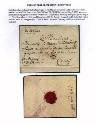 PRE-STAMP MAIL ON FUTURE CZECHOSLOVAK TERRITORY 1564-1850 – sheet 48