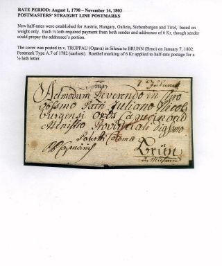PRE-STAMP MAIL ON FUTURE CZECHOSLOVAK TERRITORY 1564-1850 – sheet 53