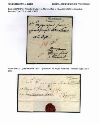 PRE-STAMP MAIL ON FUTURE CZECHOSLOVAK TERRITORY 1564-1850 – sheet 64