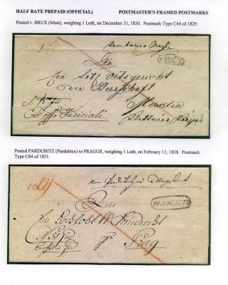 PRE-STAMP MAIL ON FUTURE CZECHOSLOVAK TERRITORY 1564-1850 – sheet 65