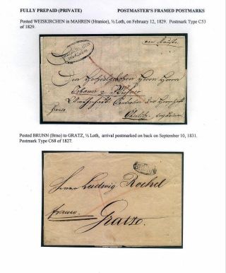 PRE-STAMP MAIL ON FUTURE CZECHOSLOVAK TERRITORY 1564-1850 – sheet 67