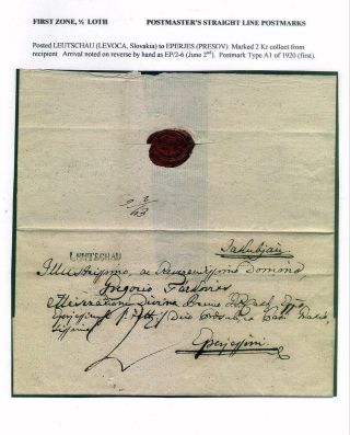 PRE-STAMP MAIL ON FUTURE CZECHOSLOVAK TERRITORY 1564-1850 – sheet 74