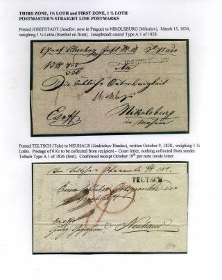 PRE-STAMP MAIL ON FUTURE CZECHOSLOVAK TERRITORY 1564-1850 – sheet 75