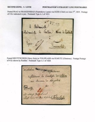 PRE-STAMP MAIL ON FUTURE CZECHOSLOVAK TERRITORY 1564-1850 – sheet 76