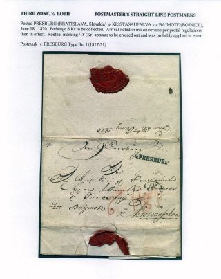 PRE-STAMP MAIL ON FUTURE CZECHOSLOVAK TERRITORY 1564-1850 – sheet 78