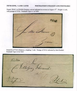 PRE-STAMP MAIL ON FUTURE CZECHOSLOVAK TERRITORY 1564-1850 – sheet 79
