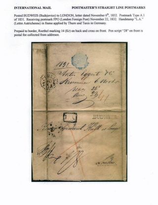 PRE-STAMP MAIL ON FUTURE CZECHOSLOVAK TERRITORY 1564-1850 – sheet 87