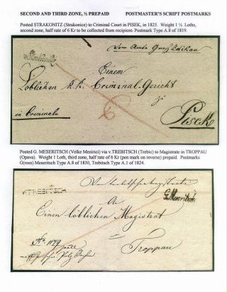 PRE-STAMP MAIL ON FUTURE CZECHOSLOVAK TERRITORY 1564-1850 – sheet 90