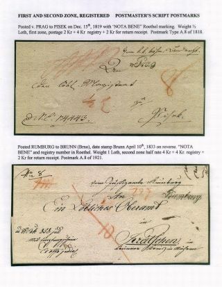 PRE-STAMP MAIL ON FUTURE CZECHOSLOVAK TERRITORY 1564-1850 – sheet 92
