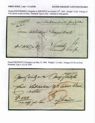 PRE-STAMP MAIL ON FUTURE CZECHOSLOVAK TERRITORY 1564-1850 – sheet 97