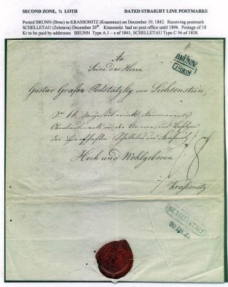 PRE-STAMP MAIL ON FUTURE CZECHOSLOVAK TERRITORY 1564-1850 – sheet 99