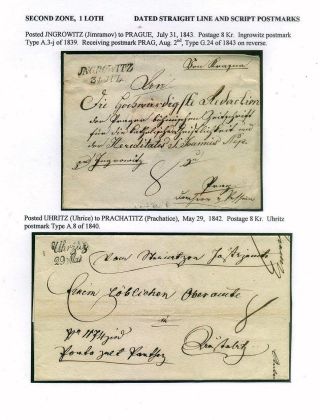 PRE-STAMP MAIL ON FUTURE CZECHOSLOVAK TERRITORY 1564-1850 – sheet 100