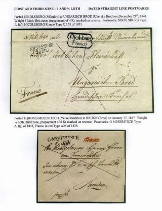 PRE-STAMP MAIL ON FUTURE CZECHOSLOVAK TERRITORY 1564-1850 – sheet 104