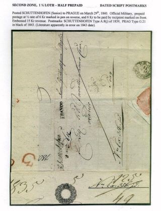 PRE-STAMP MAIL ON FUTURE CZECHOSLOVAK TERRITORY 1564-1850 – sheet 108