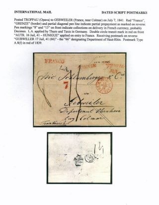 PRE-STAMP MAIL ON FUTURE CZECHOSLOVAK TERRITORY 1564-1850 – sheet 110