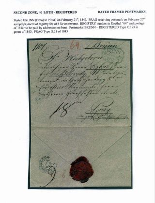 PRE-STAMP MAIL ON FUTURE CZECHOSLOVAK TERRITORY 1564-1850 – sheet 113