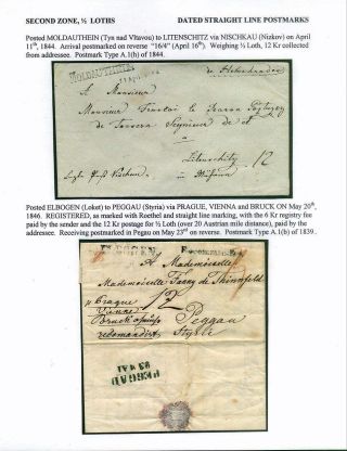 PRE-STAMP MAIL ON FUTURE CZECHOSLOVAK TERRITORY 1564-1850 – sheet 116