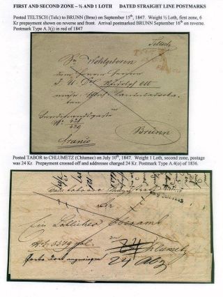 PRE-STAMP MAIL ON FUTURE CZECHOSLOVAK TERRITORY 1564-1850 – sheet 117