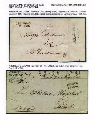 PRE-STAMP MAIL ON FUTURE CZECHOSLOVAK TERRITORY 1564-1850 – sheet 118