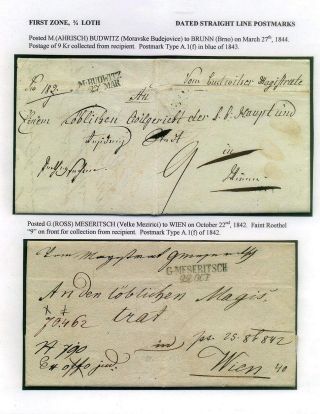 PRE-STAMP MAIL ON FUTURE CZECHOSLOVAK TERRITORY 1564-1850 – sheet 119